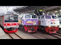 Download Lagu TOP RAMAINYA KERETA API STASIUN TERSIBUK JAKARTA ! Lokomotif Livery Spesial, Kereta Argo, KRL JR 205