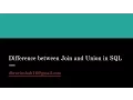 Difference between JOIN and UNION with Example