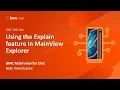 MainView for DB2 - Using the Explain feature in MainView Explorer