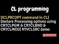IBM i AS400 Tutorial iSeries System i - DCLPRCOPT in CL