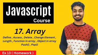 Array in Javascript Javascript Tutorial In Hindi