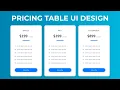 Responsive Pricing Table Using HTML5 CSS3 and Bootstrap Web dev