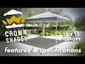 Crown Shades 12 x 12 Canopy Walk Through RM144