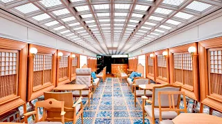 Download A Modern Japanese-Style Luxury Train where you Take off your Shoes on Tatami Mats. MP3