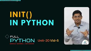 py u20 v5 init method or function in python