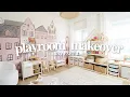 DIY PLAYROOM MAKEOVER Part 2 Organization Accent Wall Toy Storage 2023