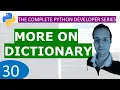 30 More on Dictionary Python Tutorial Developer Series A - Z