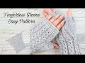 How to Knit Fingerless Gloves Easy For Beginners Mock Cable Stitch Step by Step Tutorial