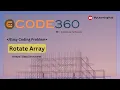 Coding Ninja s Easy Problem Rotate Array using Java 25 April 2024 Naukri code 360 Arrays