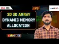 Lecture 55 Dynamic Memory Allocation of 2D and 3D Arrays in C DSA Placement Series