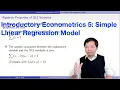 Simple Linear Regression Model Introductory Econometrics 5