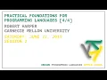 Practical Foundations for Programming Languages - Robert Harper
