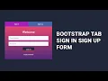 Sign In Sign Up Form with HTML CSS Bootstrap Tab HTML CSS Bootstrap Tab Sign In Sign Up Form