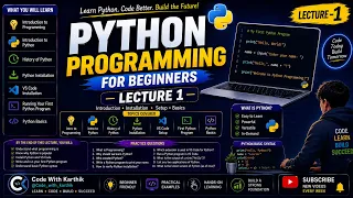 Complete Python Basics in English Lecture 1 History Installation Variables Data Types