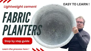 How I make ultra lightweight cement fabric planters using recycled plastic containers