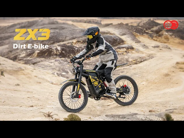 Gyrocopters ZX3 Electric Dirt Bike - 2800W Peak Power, 60 Km/h Max Speed