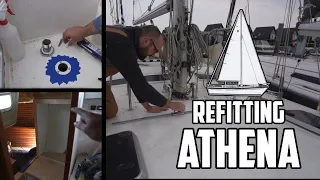 Sail Life – Sails bend on, staysail track, deck fills & Ava’s shoe locker – DIY boat project