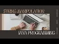 Java Programming String Manipulation NithiyapriyaPasavaraj