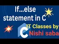 If else statement in CProgramming Syntax Example Full Concept Control statement ITclassesbyNishisaba