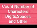 Count Number of Characters Numbers Spaces in a string using java