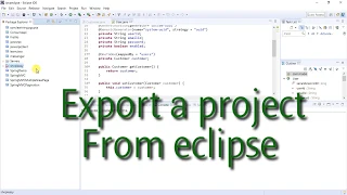 How to export a project from eclipse