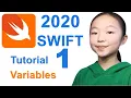 4th Grade Girl Teaches Coding - Swift Programming Tutorial For Beginners 2020 Lesson 1 Variables