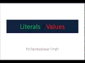 Literals and String Literals in Python in Hindi 480 class 12 computer python learn easy and smart