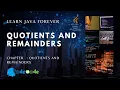 Quotient remainder in Java use of quotient and remainder
