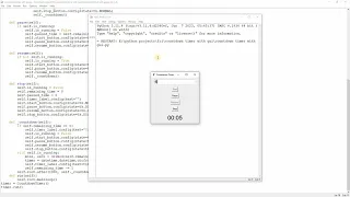 countdown timer with gui using python