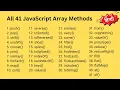 All 41 JavaScript Array Methods in One Hindi