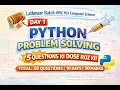 1 Python Problem Solving Subjective Questions Python HPSC PGT CS 1672 POSTS COMPUTER SCIENCE