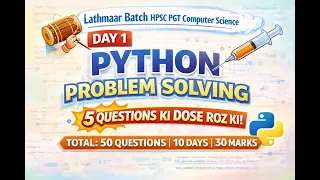 1 Python Problem Solving Subjective Questions Python HPSC PGT CS 1672 POSTS COMPUTER SCIENCE