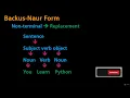 Backus Naur Form - Programming
