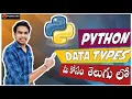 Data types in python telugu