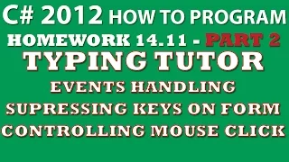 C Programming Challenge 14 11 Typing Tutor Part 2 C KeyPress Event C winforms form controls