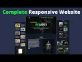 Create Responsive Website Design In HTML CSS JavaScript GYM Fitness Landing Page Website