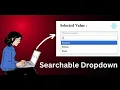 Searchable Dropdown in React in 10 mins