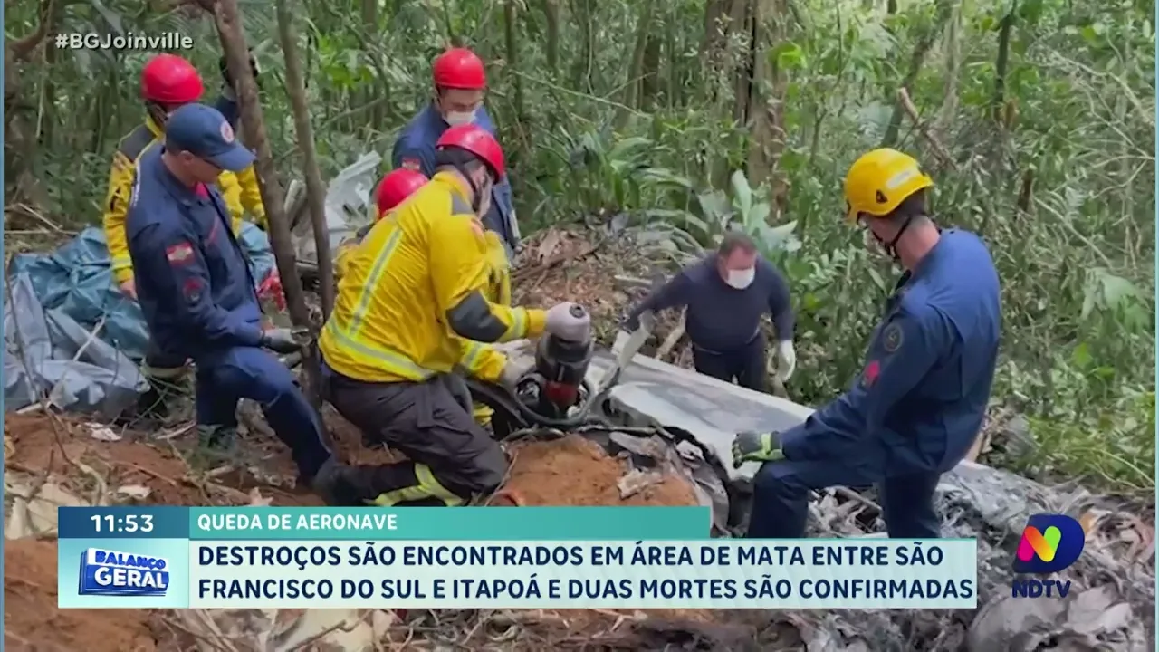 Queda de aeronave: destroços são encontrados em área de mata entre São Francisco do Sul e Itapoá