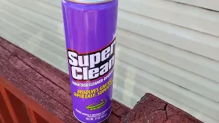 Super clean foam cleaner test on dirty vinyl siding is it strong