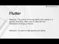 Flutter Meaning