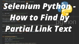 Selenium Python Tutorial - How to Find by Partial Link Text