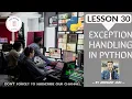 30 Exception Handling in Python Python Tutorial By Arihant Jain Study Material