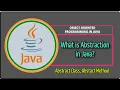 Abstraction Java Abstraction OOPs Abstract Class and Method