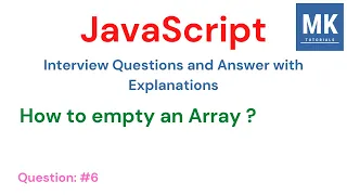 How to empty an Array in JS JavaScript Interview Questions -