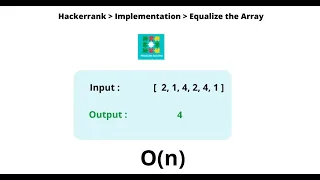 HackerRank Equalize the Array