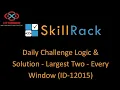 skillrack daily challenge logic and solution - largest two