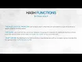 117 HASH functions