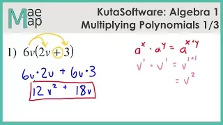 KutaSoftware Algebra 1 - Multiplying Polynomials Part 1