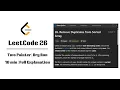 26 Remove Duplicates from Sorted Array Two Pointer Full Dry Run LeetCode Easy
