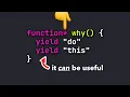 I actually use JavaScript generator functions